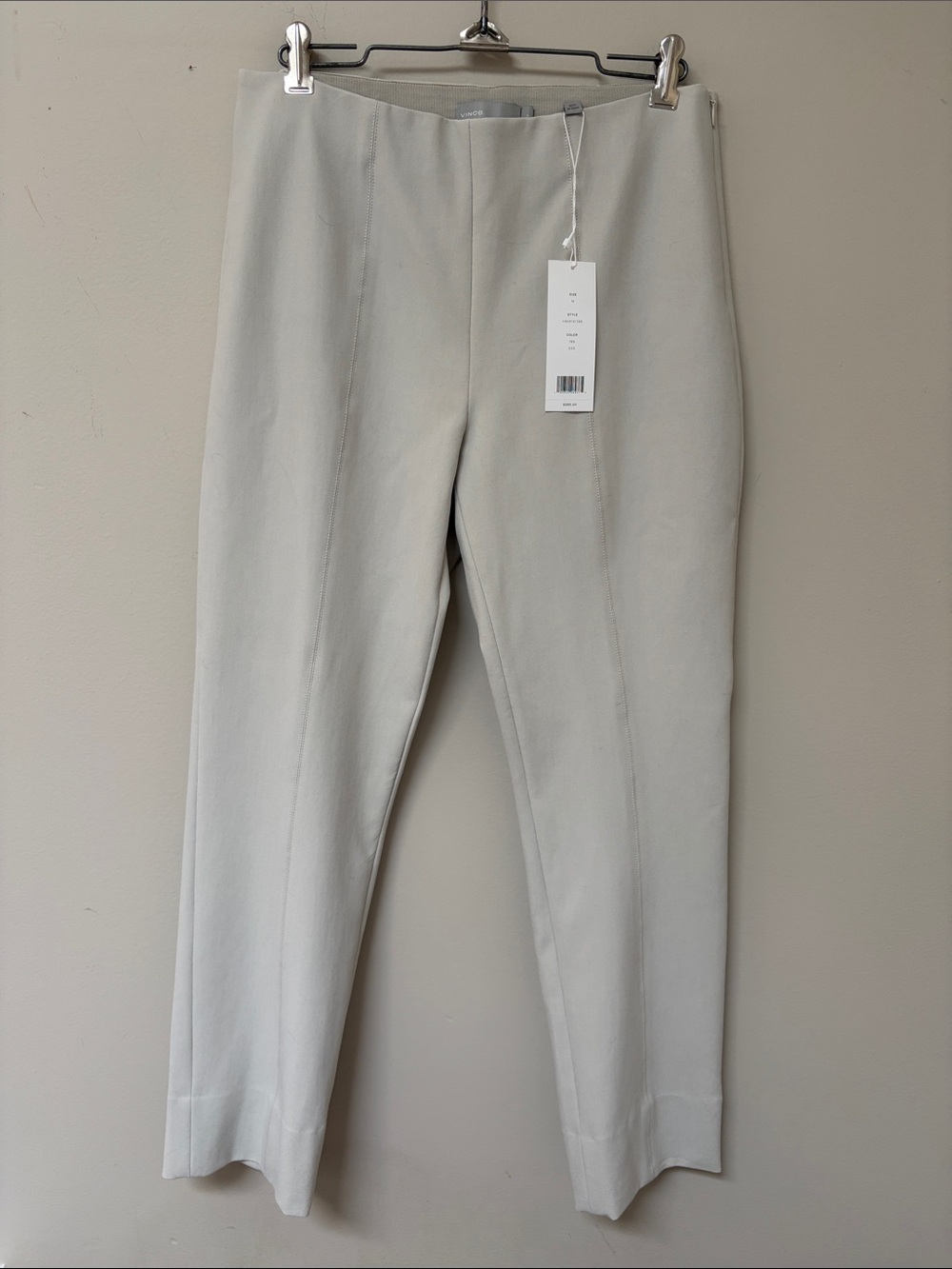 Vince Cream-Color Dress Pants, Side Zipper. Size M